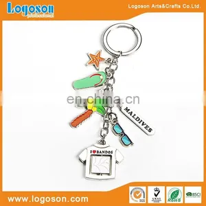 Custom Effier Tower Heart Pendant Paris Metal Keychain Pendants thumbnail-6