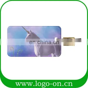 Manufacture Customize Personalized Cruisel Unicorn And Pineapple PU Leather Luggage Tag thumbnail-1