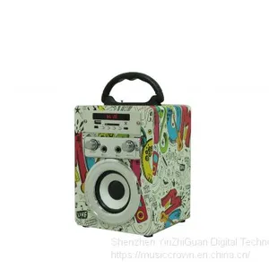 New Style K81 Wooden Bluetooth Speaker Cell Phone and Computer Portable FM Radio Speaker thumbnail-1