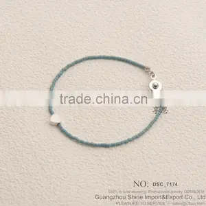 2015 Fashion Jewelry Seed Bead Bracelet With Alloy Letter Charm Bracelet thumbnail-4