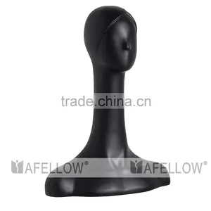 Female Abstract Head Mannequin,Fiberglass Woman Mannequin Head,Cheap Black Head,Dispaly Jewelry/ Hat /scarf H1082 thumbnail-4