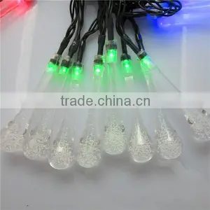 Solar Powered Outdoor String Lights Crystal Water-drop HNL213S thumbnail-2