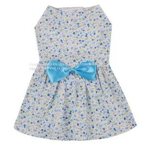Pet Clothes Supplies Wholesale Manufacturers Pet Summer Dress Bow Knot Floral Skirt Girl Dog Dress Skirt thumbnail-3