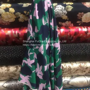 Textile Rayon Print Crepe Koshibo Fabric With Flower Digital Printing Fabric thumbnail-4