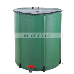 1000 Litres Large Collapsible Rain Catcher Rainwater Liquid Water Container Storage Tanks With Tap Spigot Kits thumbnail-1