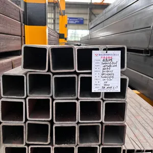 75x75mm Carbon Black Tube Galvanized Steel Square Pipe Ms Seamless Carbon Black Square Steel Pipe thumbnail-1