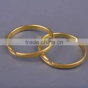 DIY Supplies Findings 17mm Diameter Round Unplated Brass Simple Ring thumbnail-3