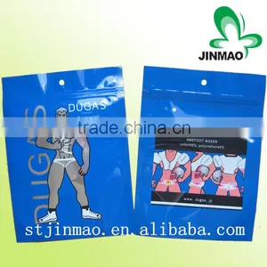 Customized Plastic Package Zip Lock Bag Underwear Packaging Bag thumbnail-1