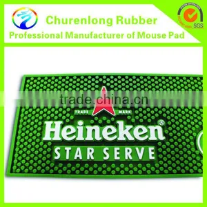 2016 Best Selling Drink Shot Personalized Design Soft PVC Bar Mat thumbnail-3