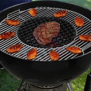 Factory Wholesale Multi-Size BBQ Kitchen Utensils Cast Iron Grill Net Round Cast Iron Grill Grid Bbq Grill for Restaurant thumbnail-5