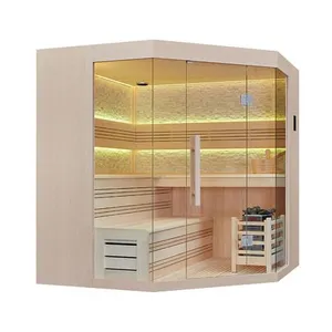 China Hot Selling Portable Sauna Room Hydrotherapy Care Products Infrared Infrared Sauna Room and Square Wooden Dry Sauna Room thumbnail-2