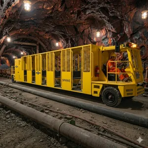 SPARKE Heavy-Duty Man Carrier Safe and Efficient Underground Mining Personnel Transport Vehicle With Protective Cage thumbnail-1