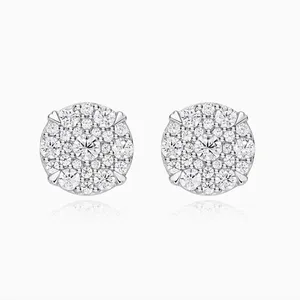 Shining Star Jewelry Fashion Earrings Wholesale Round Moissanite Men Earrings thumbnail-2