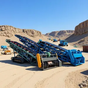 Belt Conveyor for Material Handling Automated Palletizing Conveyor for Granular Materials Coal and Ore Belt Conveyor for Loading Trucks thumbnail-2