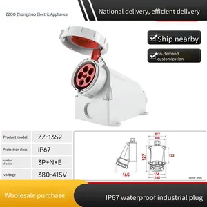 Zhongzhao Electrical Appliance 4-core Waterproof Aviation Ip67 Industrial Socket and Plug With cb Certification and ul Certification thumbnail-4