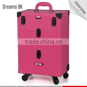 Studio Professional 360 Degree Trolley Case/Rolling Makeup Case With Wheels Wholesale thumbnail-2