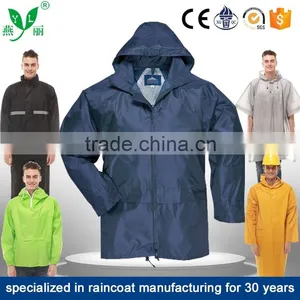 HANGZHOU YANLI 100%waterproof,breathable,pvc Rain Coat /raincoat Quality Choice Most Popular thumbnail-1