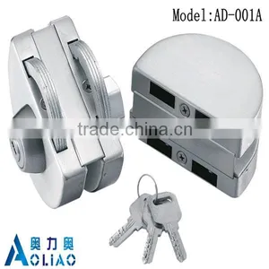 High Quality Tempered Frameless SS or Polish Finish Glass Door Lock for Double Door in Glass thumbnail-1