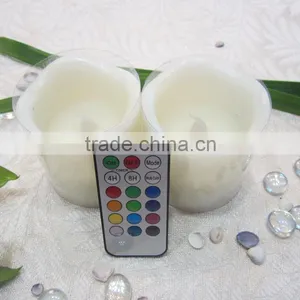 Moving Flame Wick Real Wax LED Candle With Timer thumbnail-4