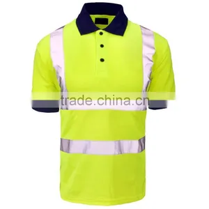 Hot Sale High Visibility Reflective Safety Polo Shirt thumbnail-1