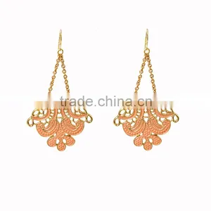 Wholesale Trendy Jewellery Gold Ear Tops Designs Fancy Earrings for Party Girls thumbnail-1