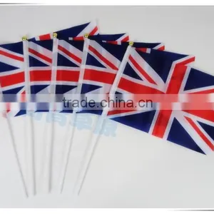 Wholesale the United Kingdom of Great Britain and Northern Ireland UK Hand National Flag With Plastic Pole thumbnail-1