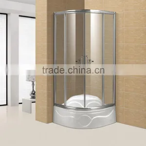 Stainless Steel Framed Arc-Shaped Bathroom Shower Cabins thumbnail-1
