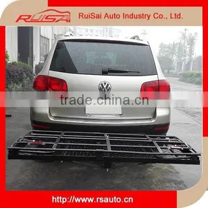 Hitch Mount Folding Cargo Carrier Basket With Waterproof Luggage Bag Quality Choice thumbnail-2