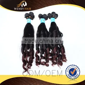 Fashional Design SPRIAL CURL and Tangle Free Indian Virgin Wholesale Hair thumbnail-1