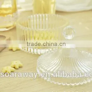 Creative Tea Coffee Sugar Candy Jar Storage Glass Bowl With Lid thumbnail-5