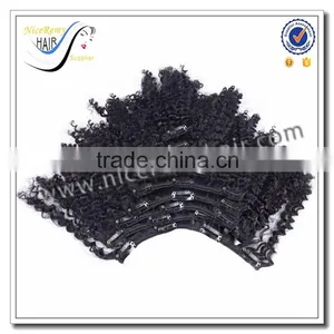 Wholesale Clip in Hair Extension Deep Wave Virgin Indian Hair Clip in Hair Extensions for Black Women thumbnail-3