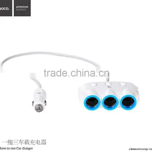 HOCO C1 3 in 1 Car Charger for IPhone 6s/6Plus Samsung S7/S7 Edge Quick Charging USB Universal Car Charger For Xiaomi/Huawei P9 thumbnail-1