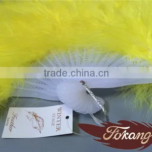 Natural Craft Marabou Turkey Feather Large Hand Fans thumbnail-2