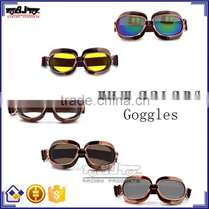 BJ-GT-013 Smoke Copper Frame Color Lens Motocross Goggles Glasses Fog Motorcycle Goggle for Harley thumbnail-5
