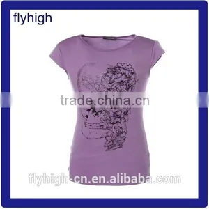 Jewelled Skull Printing Cheap Custom T Shirts thumbnail-2