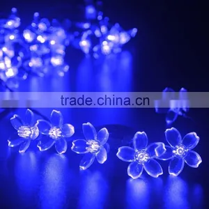 Blue Color Cherry Blossom Light Strings for Garden and Outdoor Christmas Party thumbnail-1