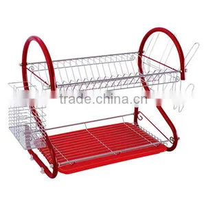 Chrome Plating Tier Wire Kitchen Dish Shelves thumbnail-1