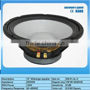 High Quality Professional Speaker 120W Speaker 12inch Subwoofer Midrange Speaker thumbnail-1