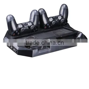 SmaAcc Dual Controller Charging Dock Console Cooling Fan Stand for Playstation 4 PS4 thumbnail-1