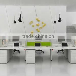 2016 Modern Design Office Furniture 6 Person Office Cubicle Workstation With Cabinets thumbnail-1