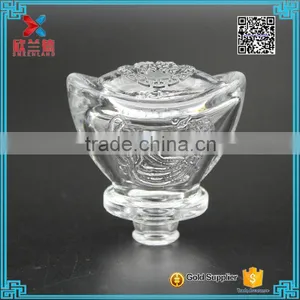 Sycee Shape Glass Caps Glass Stopper for Wine Bottle thumbnail-2
