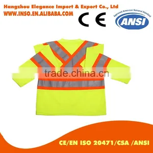 High Quality Reflective Long Sleeve Safety Shirt 2016 Safety Shirt Polo Shirt Reflective Tape T-shirt thumbnail-4