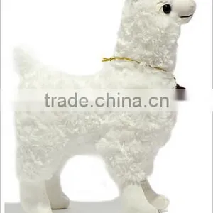 High Quality Stuffed Lovely Standing White Pattern Alpaca Plush Toys thumbnail-2