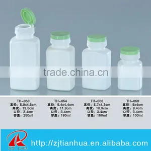 Wholesale Square Plastic Bottle Pill Bottles With Plastic Flip Top Cap Quality Choice thumbnail-1