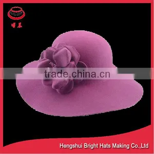 2016 New Style Wool Felt Hat Floppy Hat For Ladies thumbnail-2