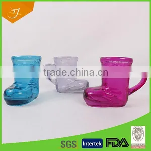 Boot Shape Glass Mug, Hot Selling Colourful Glass Mug thumbnail-3