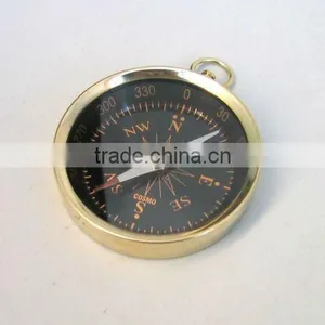 Brass Nautical Black Dial Compass Pendant/ Nautical Pendant / Compass With Lid FOR PENDANT thumbnail-1