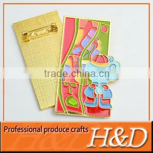Stoving Varnish Plated Metal Pin Badge thumbnail-3