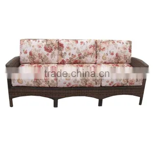 Three Seats Sofa uv Proof Sofa Wicker Sofa thumbnail-1