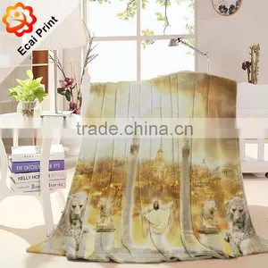 2016 Fashion Customize Heat Transfer Printed Flannel Blanket thumbnail-1